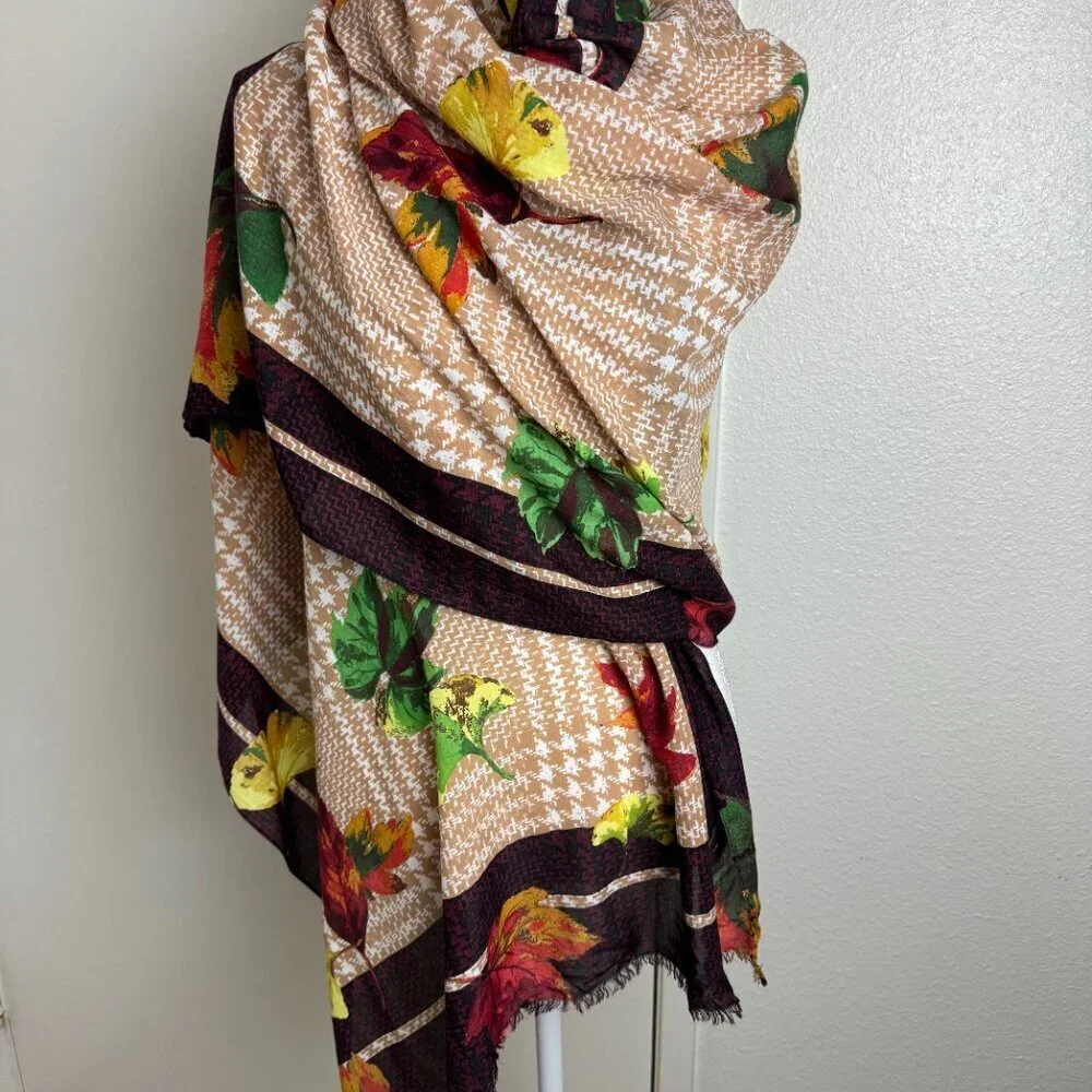 Falling Leaves Scarf Wrap 100% MODAL   26